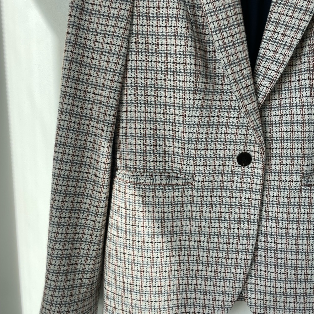 Theory Riding Blazor Multi Grid Knit Size 0 - image 8